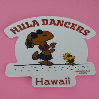 スヌーピー(SNOOPY)のスヌーピー　モニホノルル　HULA DANCERS HAWAII 　ステッカー(キャラクターグッズ)