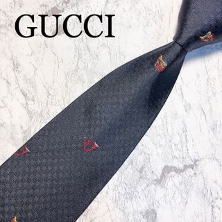 グッチ(Gucci)のGUCCI ネクタイ　ネイビー(ネクタイ)