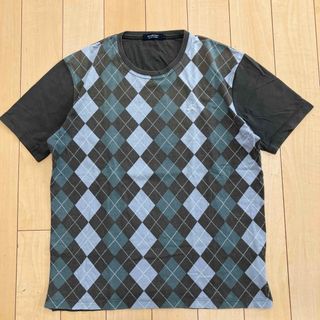 バーバリーブラックレーベル(BURBERRY BLACK LABEL)のBURBERRY BLACK LABEL Tシャツ　アーガイル柄　緑　サイズ3(Tシャツ/カットソー(半袖/袖なし))