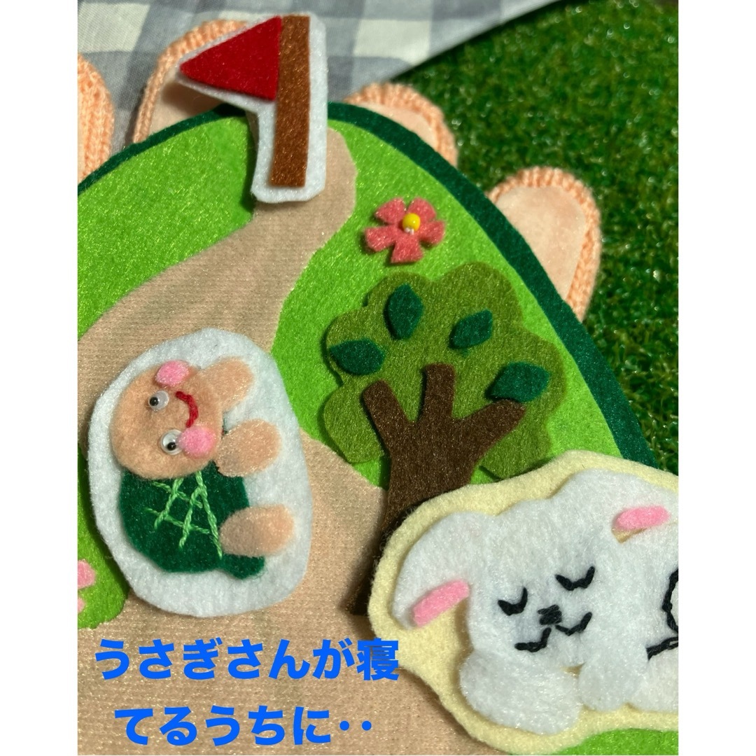 手袋シアター　うさぎとかめ ハンドメイドのハンドメイド その他(その他)の商品写真