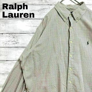 ラルフローレン(Ralph Lauren)の41W US古着ラルフローレン BD長袖シャツ ポニー刺繍 チェックメンズ古着(シャツ)