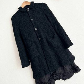 コムデギャルソン(COMME des GARCONS)のタグ付き COMME des GARCONS コムコム 総レース 裾フリルコート(ロングコート)