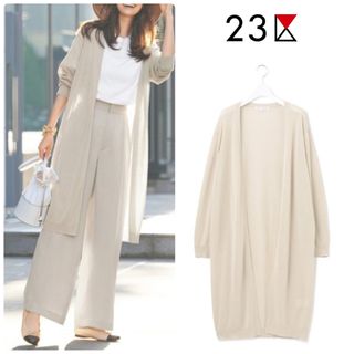 23区 - 美品 23区 ♡シアー ロング カーディガン 32