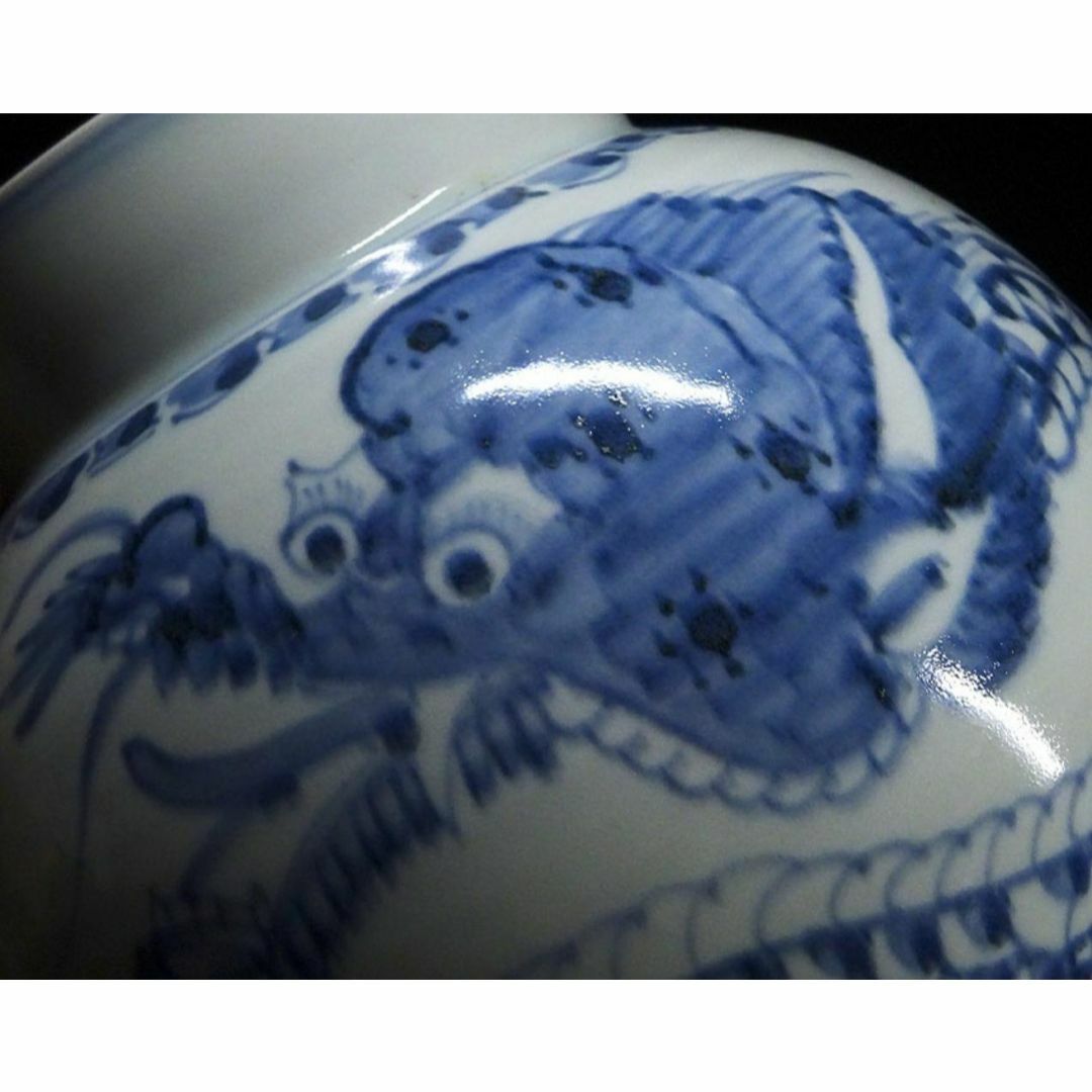 韓国美術 李朝 龍紋染付 壺 花瓶 瓶台付 高約34cm s02545 韓国美術 李朝 龍紋染付 壺 花瓶 瓶台付 高約34cm s02545