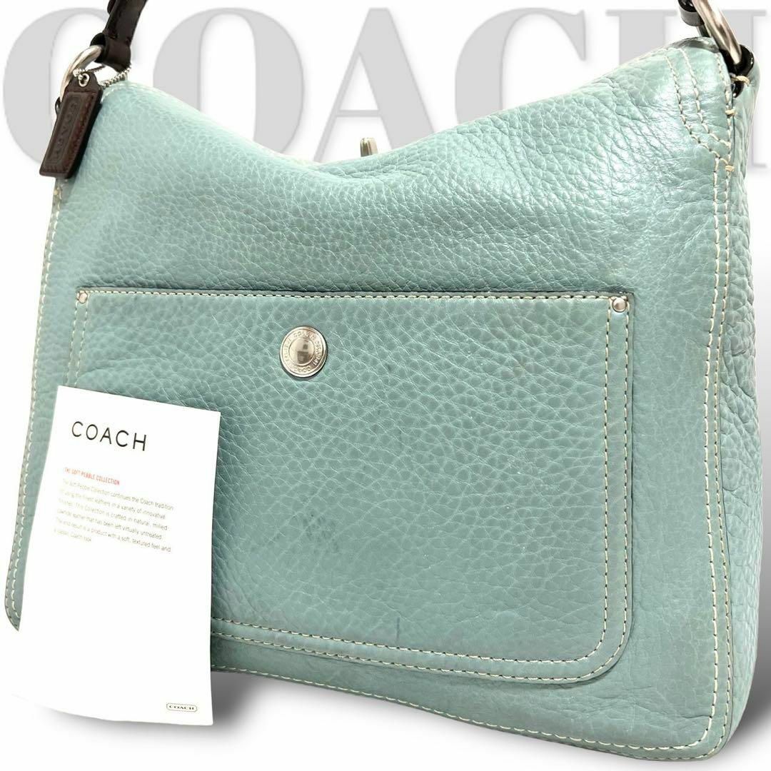 COACH(コーチ)の美品　コーチ　ショルダーバッグ  トートバッグ　レザー　ターンロック　肩掛け レディースのバッグ(ショルダーバッグ)の商品写真