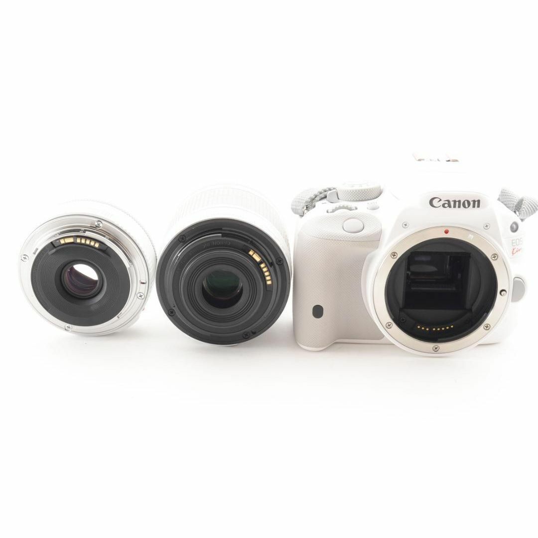 新品級 キャノン EOS kiss X7　ショット数1859　ホワイト C315 スマホ/家電/カメラのカメラ(デジタル一眼)の商品写真
