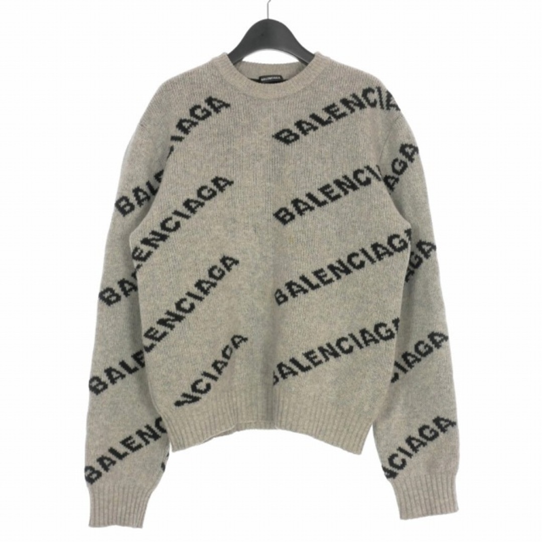 Balenciaga(バレンシアガ)のBALENCIAGA 18AW ALLOVER LOGO ニット セーター S メンズのトップス(ニット/セーター)の商品写真