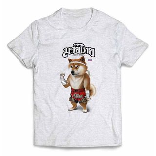 柴犬 しばいぬ ムエタイ キックボクシング 筋トレ Tシャツ 半袖 メンズ(Tシャツ/カットソー(半袖/袖なし))