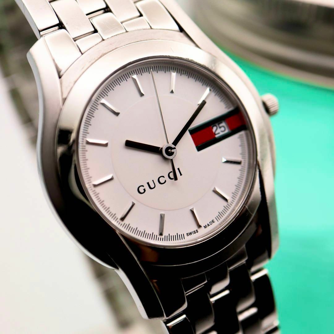 Gucci(グッチ)の良品！GUCCI Gクラス シェリーライン デイト 箱付き メンズ腕時計 645 メンズの時計(腕時計(アナログ))の商品写真