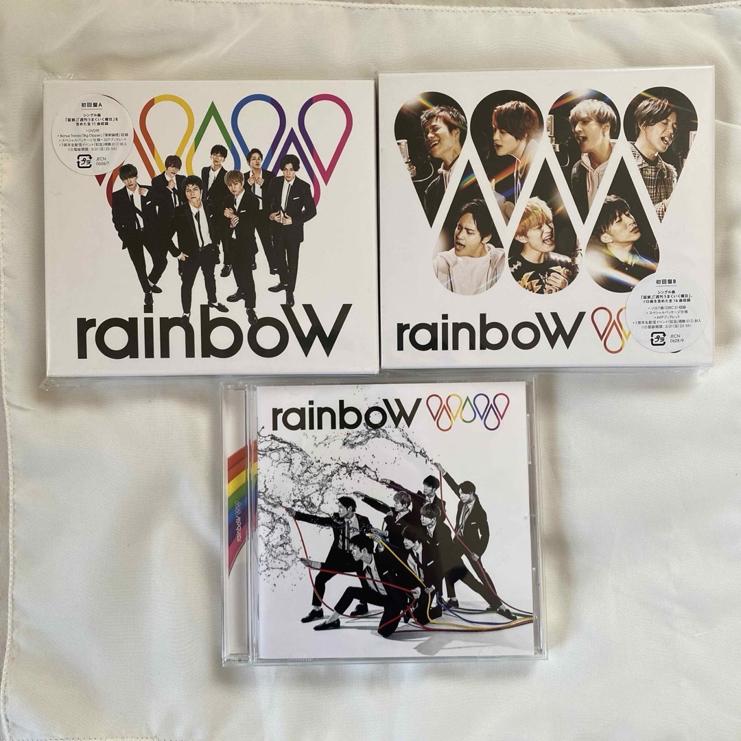 ジャニーズWEST(ジャニーズウエスト)のrainboW 初回A初回B通常盤３形態セット　ジャニーズWEST. アルバム エンタメ/ホビーのCD(ポップス/ロック(邦楽))の商品写真