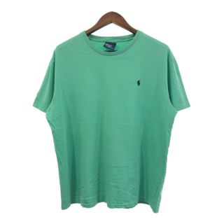 POLO RALPH LAUREN - Polo by Ralph Lauren ポロ ラルフローレン 半袖Ｔシャツ ワンポイントロゴ エメラルドグリーン (メンズ L相当) 中古 古着 Q6339