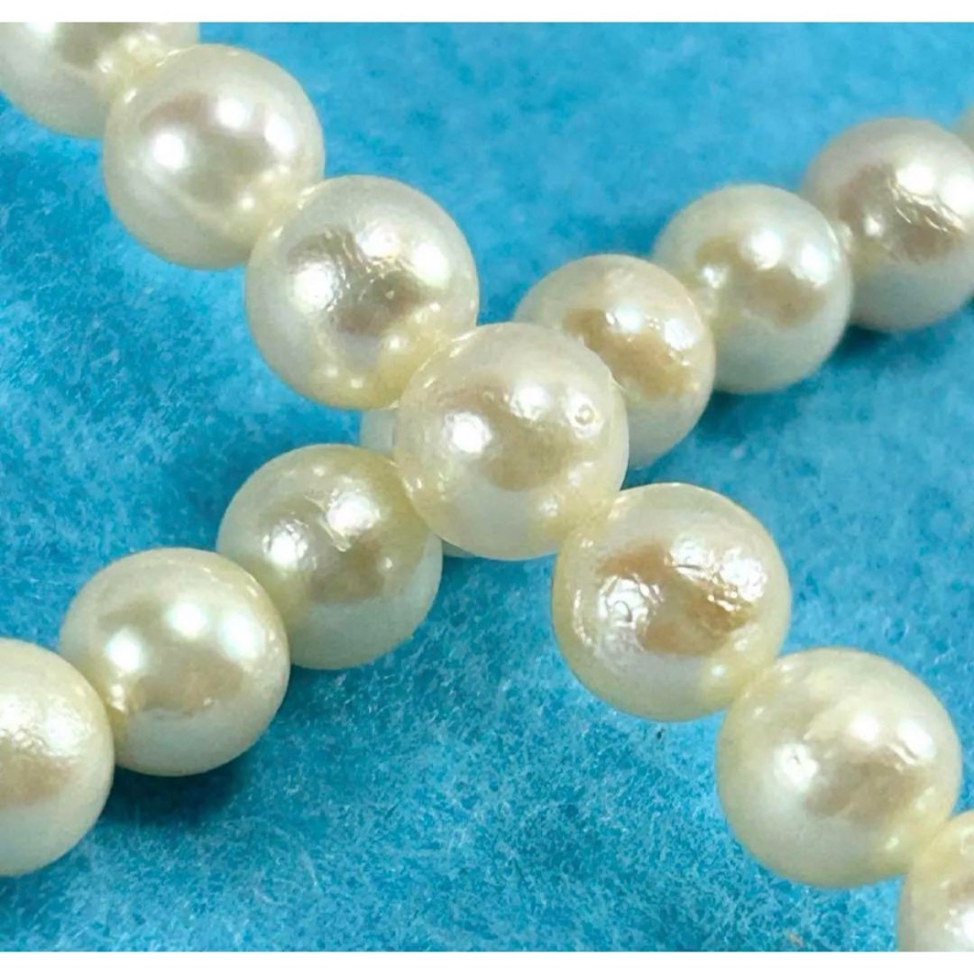 糸変え済み　あこや真珠　パールネックレス  6〜6.5 本真珠ネックレス　350 レディースのアクセサリー(ネックレス)の商品写真
