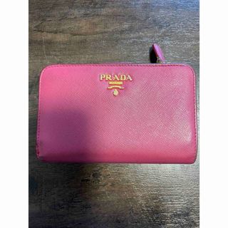 プラダ(PRADA)のPRADA サフィアーノ　二つ折り財布　ピンク(財布)