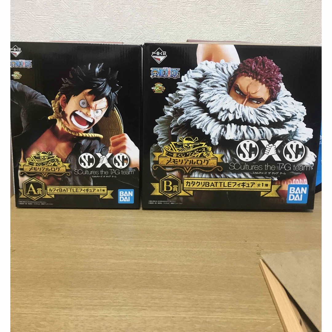 BANDAI(バンダイ)の1番くじONE PIECE BATTLEフィギュア ルフィ&カタクリ 2体セット エンタメ/ホビーのトレーディングカード(その他)の商品写真