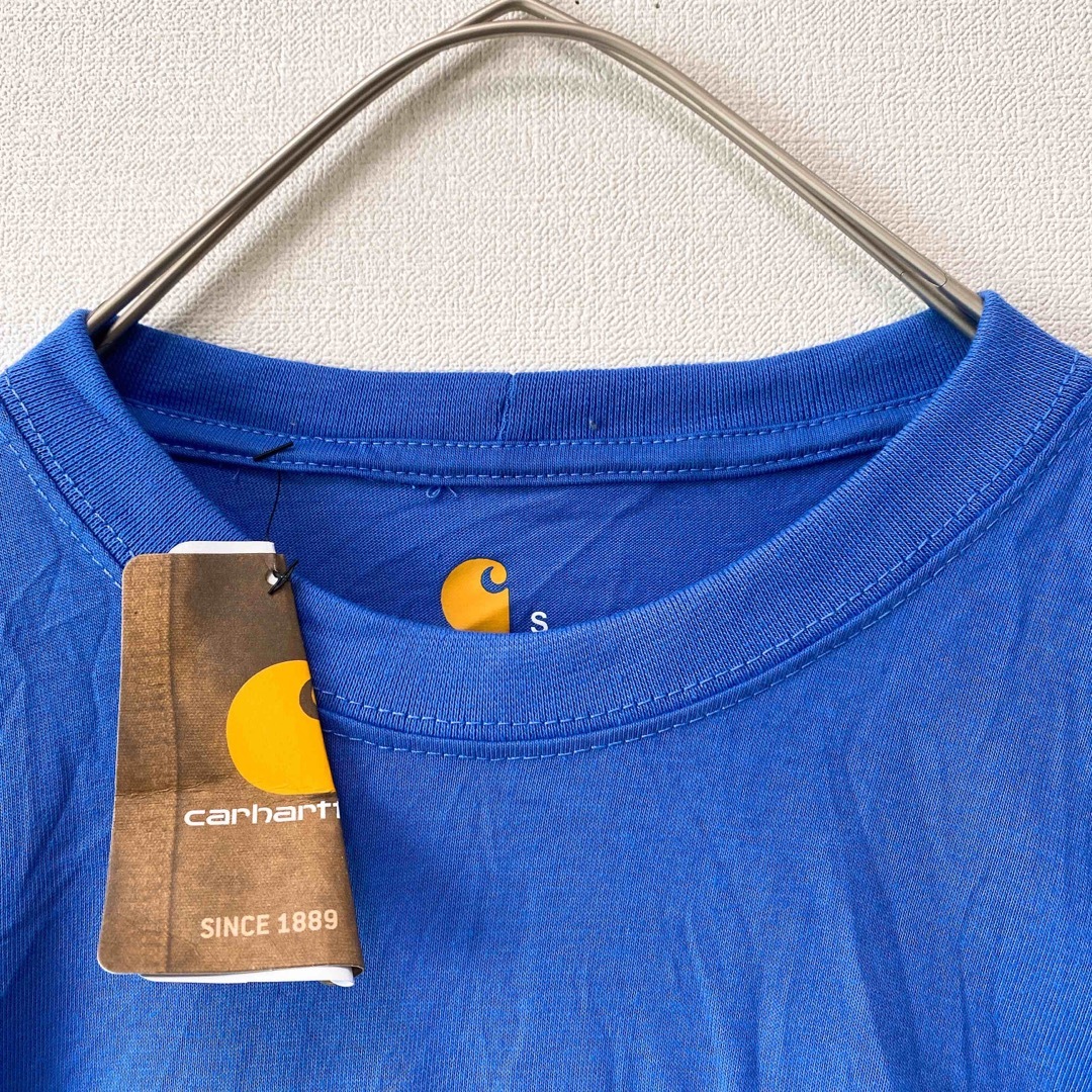 carhartt(カーハート)の日本未発売【新品タグ付き】カーハート　半袖Tシャツ　ビッグプリント　青色　S メンズのトップス(Tシャツ/カットソー(半袖/袖なし))の商品写真