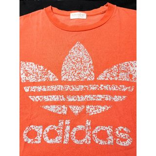 adidas - 80s 90s adidas デサント製 Tシャツ ビッグロゴ 日本製