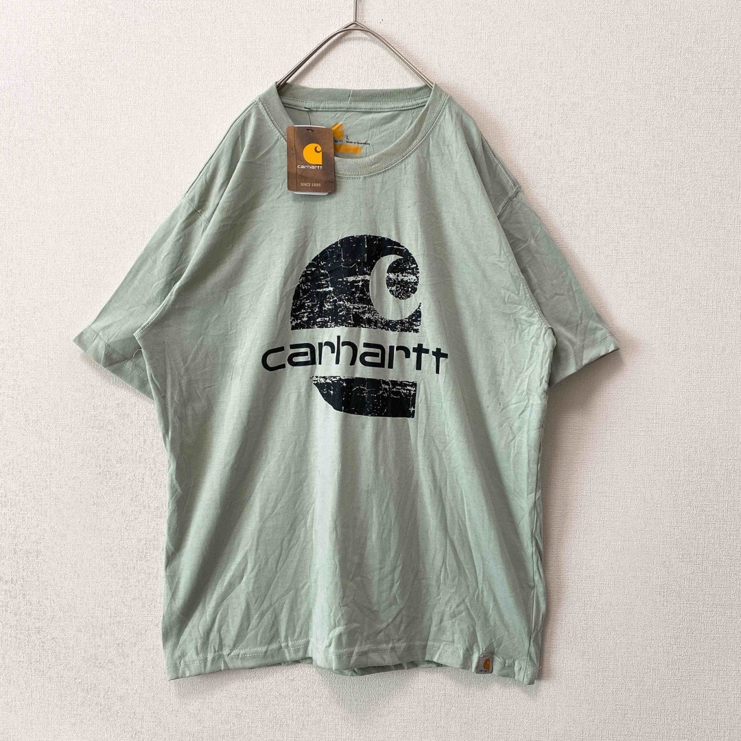 carhartt(カーハート)の日本未発売【新品タグ付き】カーハート　半袖Tシャツ　ビッグプリント　緑色　L メンズのトップス(Tシャツ/カットソー(半袖/袖なし))の商品写真