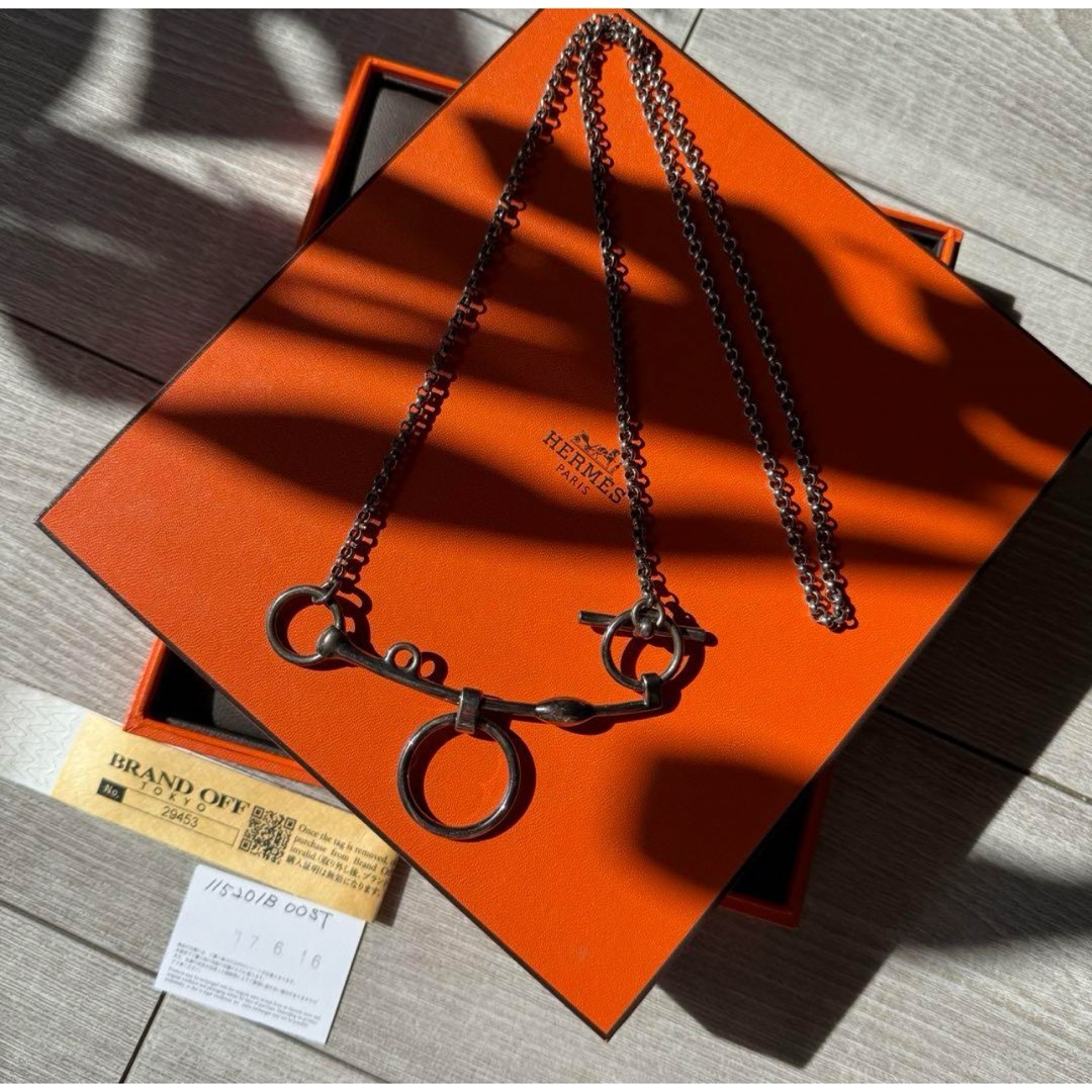 Hermes(エルメス)のHERMES エルメス ネックレス モールドゥブリッド ネックレス シルバー レディースのアクセサリー(ネックレス)の商品写真