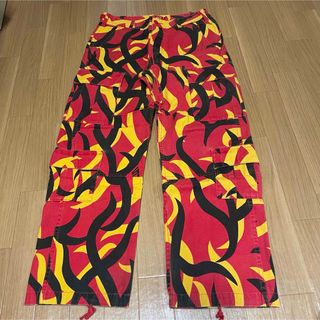 supreme cargo pants red tribal camo 30