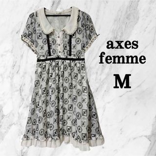 アクシーズファム(axes femme)の【限定品】axes femme 不思議の国のアリス ワンピース　M ディズニー(ひざ丈ワンピース)