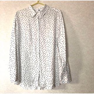 ユニクロ(UNIQLO)のレディース  UNIQLOドット柄シャツ  XL(シャツ/ブラウス(長袖/七分))