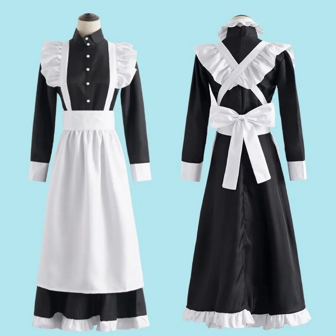 新品 未使用 コスプレ レディース 大きいサイズ 4l メイド服 メイド ロング エンタメ/ホビーのコスプレ(衣装)の商品写真