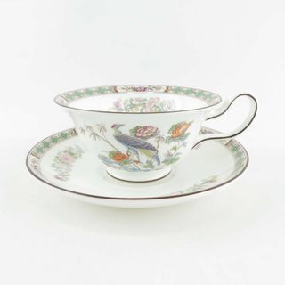 WEDGWOOD - 美品 WEDGWOOD ウェッジウッド クタニクレーン シノワズリ ティーカップ＆ソーサー 1客 ピオニー 壺ロゴ SU5968D 