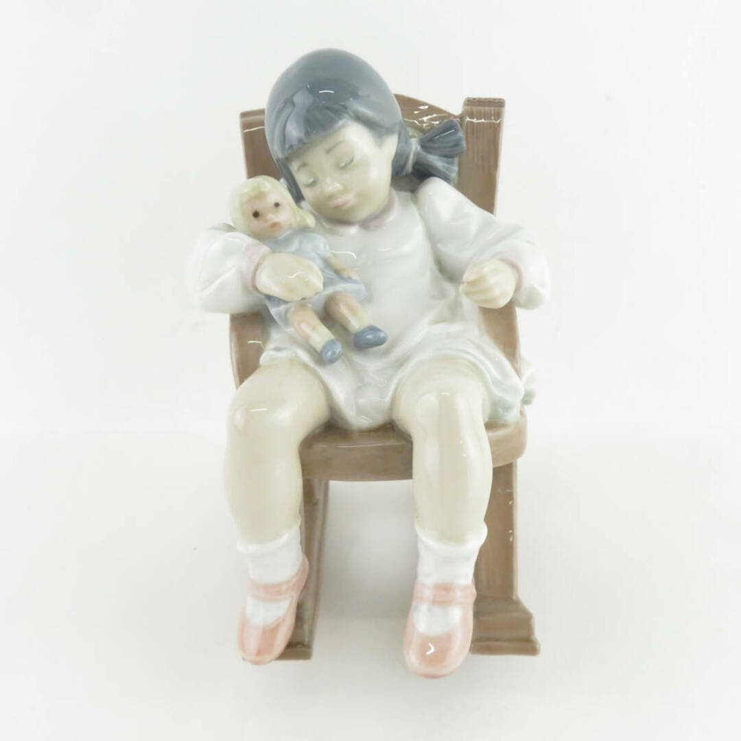 美品 LLADRO リヤドロ 5448 おひるね Girl In Rocking Chair フィギュリン 1点 昼寝 少女 置物 陶器人形 西洋 オブジェ SU5974D  インテリア/住まい/日用品のインテリア小物(置物)の商品写真