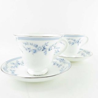 ウェッジウッド(WEDGWOOD)の美品 WEDGWOOD ウェッジウッド Bloomfield ブルームフィールド カップ＆ソーサー 2客 ペア ティー コーヒー 廃盤 希少 レア SU5990D (グラス/カップ)