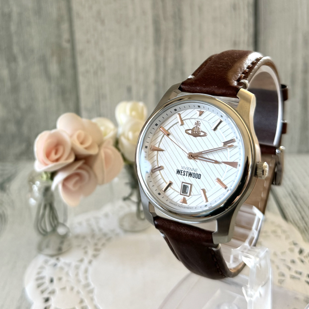 Vivienne Westwood(ヴィヴィアンウエストウッド)の【美品】vivienne ヴィヴィアン 腕時計 VV185WHBR メンズ メンズの時計(腕時計(アナログ))の商品写真