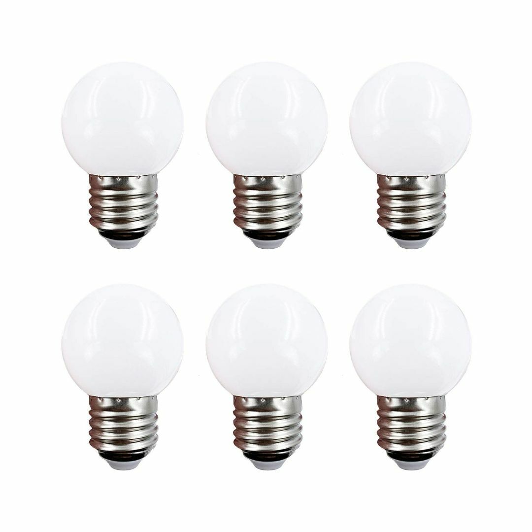 【色: 昼白色-6個セット】LED電球 消費電力1W 50lm 口金E26 G4 インテリア/住まい/日用品のライト/照明/LED(その他)の商品写真