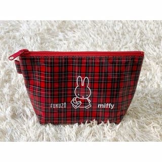 miffy - ミッフィー　フクゾー　コラボポーチ　チェック