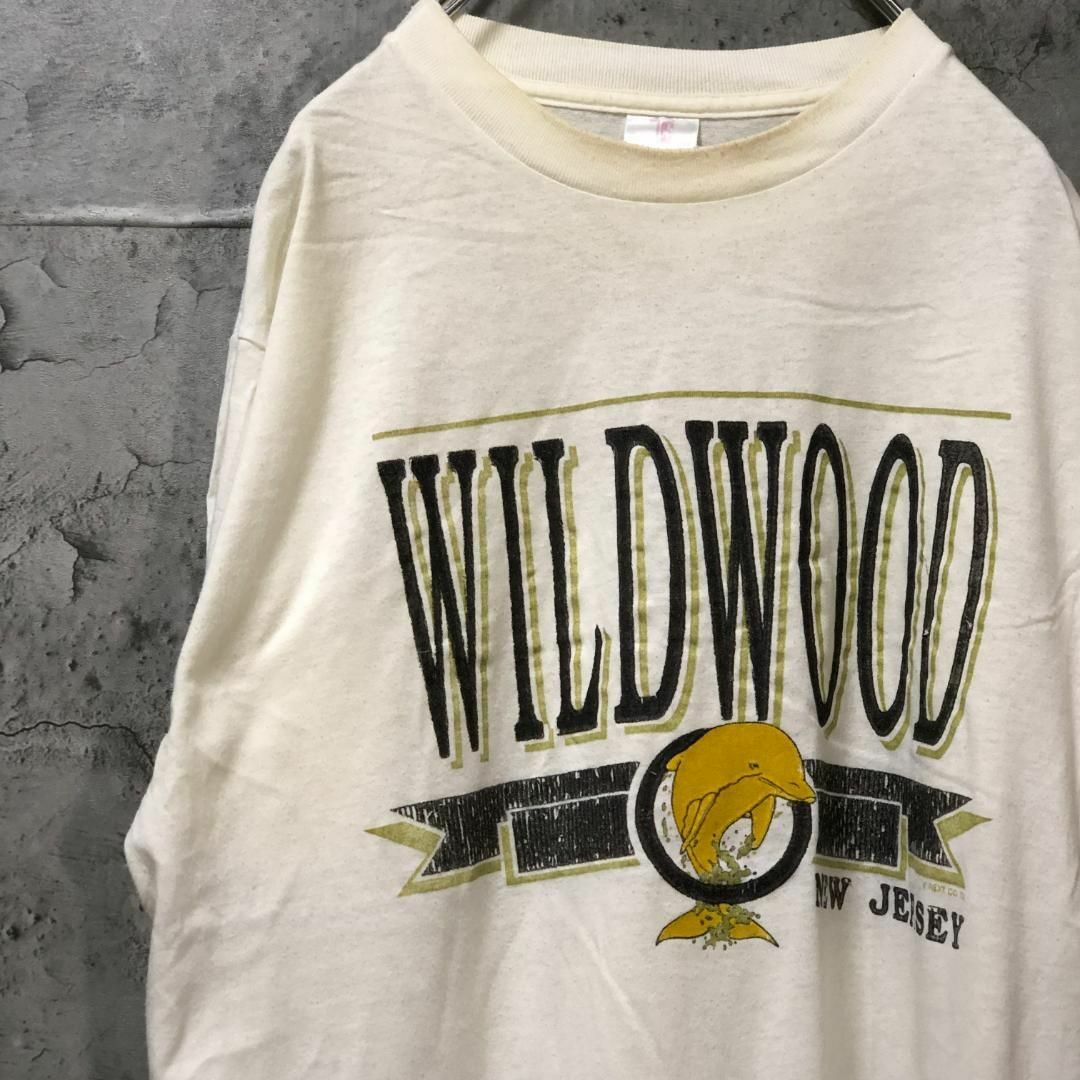 90s WILDWOOD イルカ ヴィンテージ USA輸入 Tシャツ メンズのトップス(Tシャツ/カットソー(半袖/袖なし))の商品写真