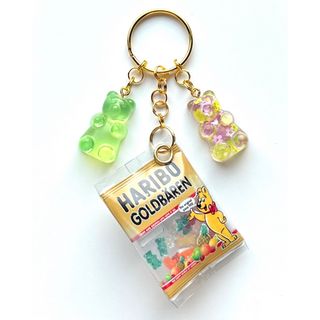 no281 お菓子パッケージ&リアルクマグミキーホルダー ハンドメイド(キーホルダー/ストラップ)