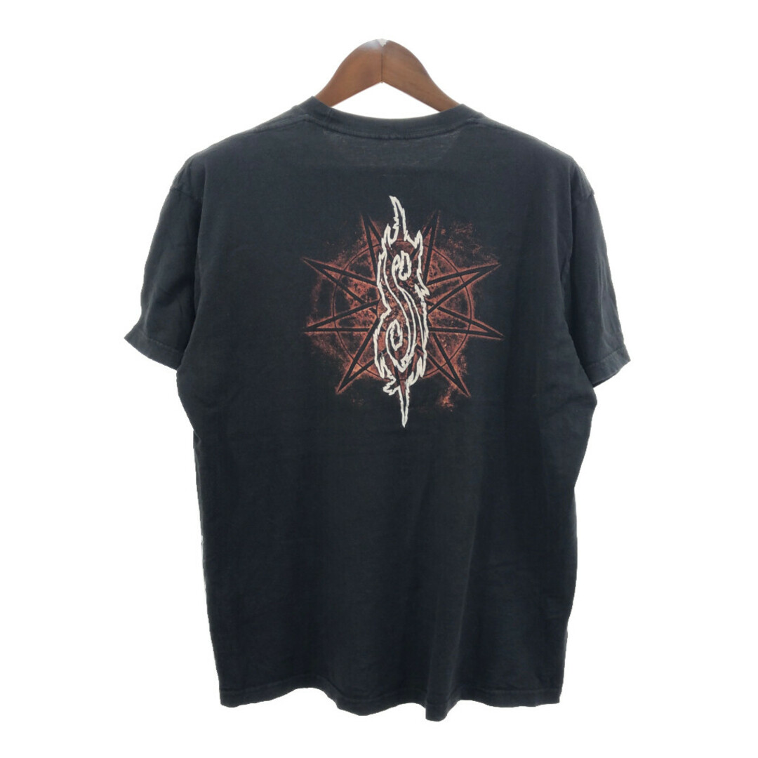 Slipknot スリップノット 半袖Ｔシャツ バンドT ブラック (メンズ XL) 中古 古着 Q6341 メンズのトップス(Tシャツ/カットソー(半袖/袖なし))の商品写真