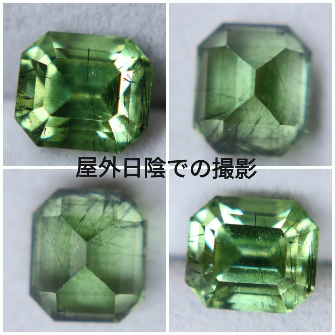 天然ルチルペリドット 3.81ct【P188】 ハンドメイドの素材/材料(各種パーツ)の商品写真