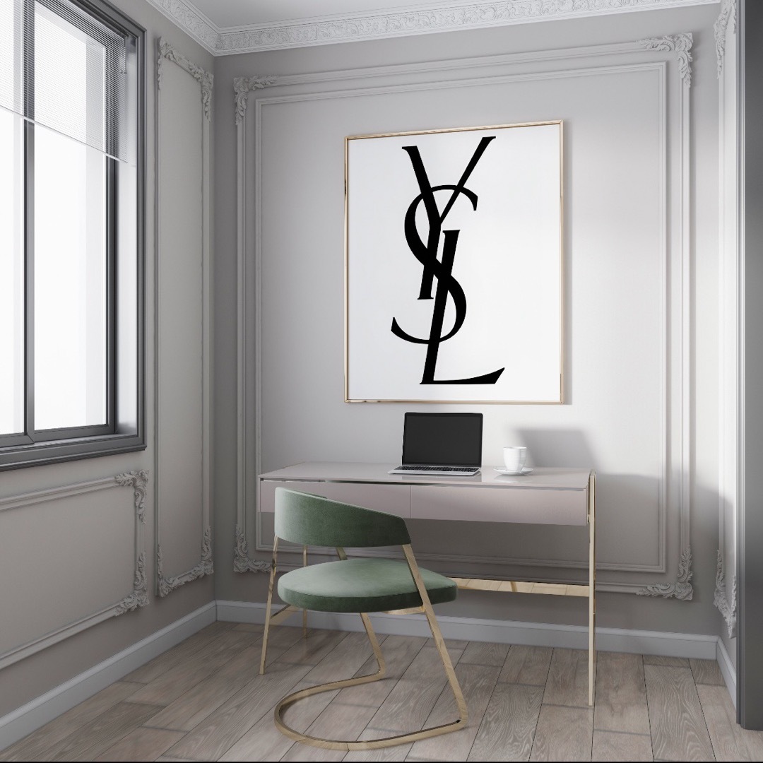 G186 アートポスター インテリア ブラック YSL 高級感 シンプル ハンドメイドのインテリア/家具(アート/写真)の商品写真