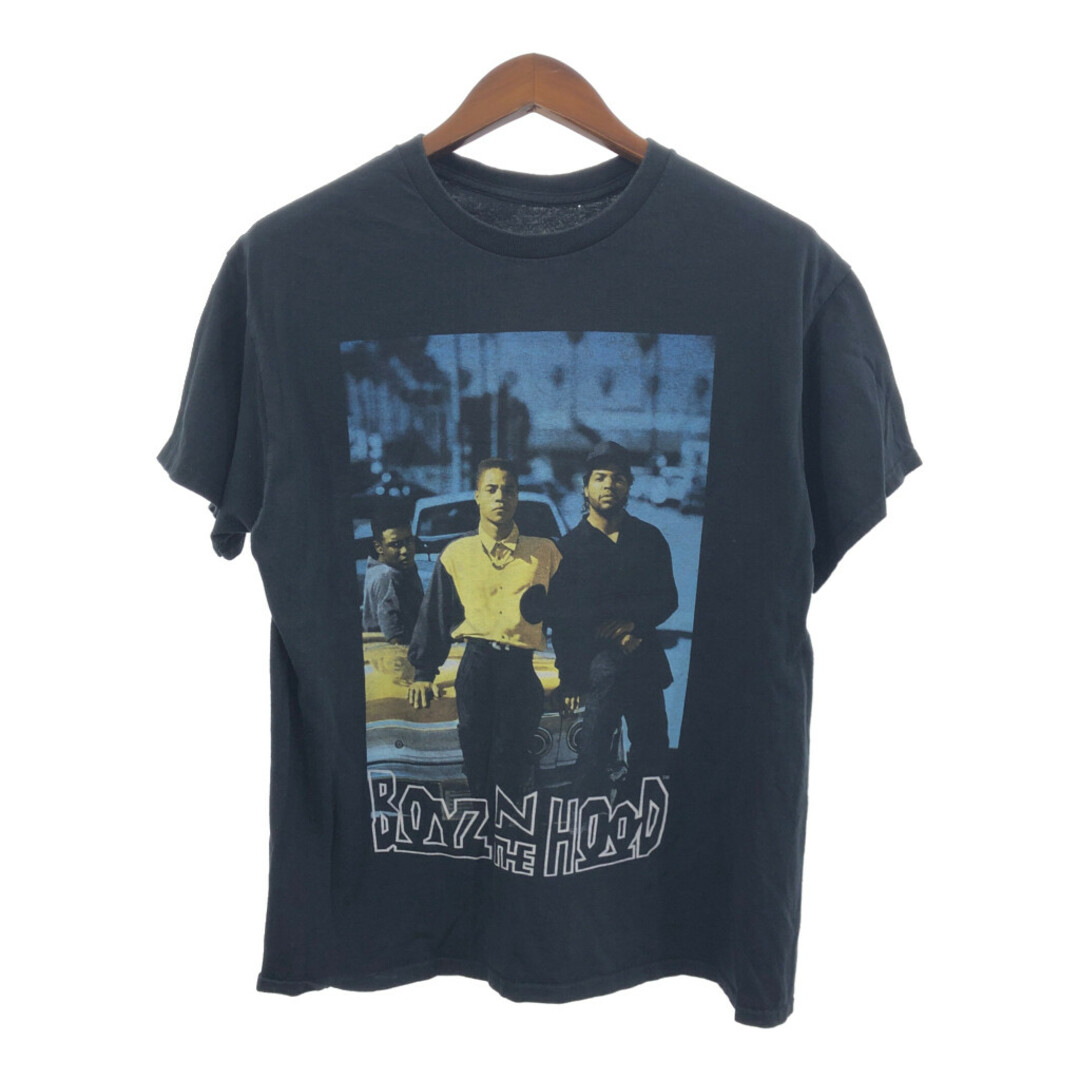 BOYZ N THE HOOD ボーイズンザフット 半袖Ｔシャツ ムービーT ブラック (メンズ L) 中古 古着 Q6343 メンズのトップス(Tシャツ/カットソー(半袖/袖なし))の商品写真