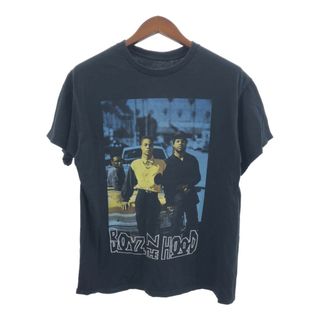 BOYZ N THE HOOD ボーイズンザフット 半袖Ｔシャツ ムービーT ブラック (メンズ L) 中古 古着 Q6343(Tシャツ/カットソー(半袖/袖なし))