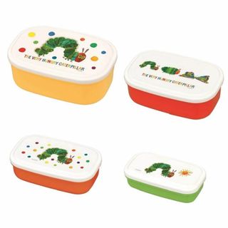 【色: ドット】学研ステイフル はらぺこあおむし お弁当箱 4ピース ランチボッ(弁当用品)