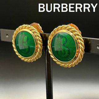 BURBERRY - バーバリー イヤリング ゴールド グリーン アクセサリー