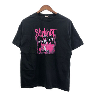 Slipknot スリップノット 半袖Ｔシャツ バンドT ブラック (メンズ XL) 中古 古着 Q6345(Tシャツ/カットソー(半袖/袖なし))