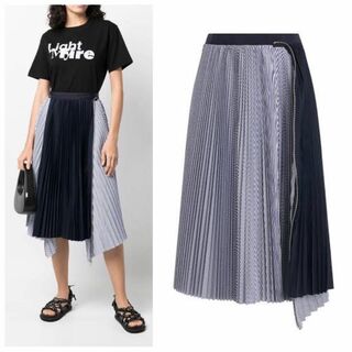 サカイ(sacai)のsacai 24SS Cotton Poplin Zipper Skirt(ロングスカート)