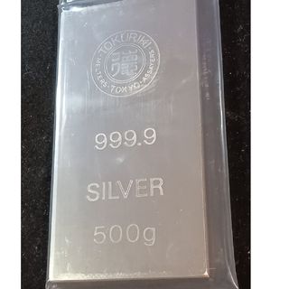 徳力本店 シルバーインゴット500g 1本　SILVER　銀地金　未使用未開封(金属工芸)