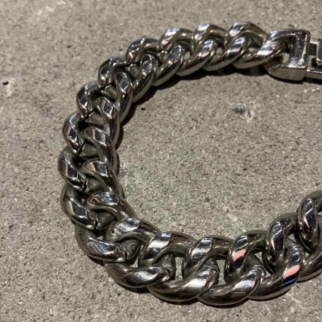 VINTAGE ヴィンテージ 10mm極太ステンレス喜平ブレスレットの VINTAGE ヴィンテージ 10mm極太ステンレス喜平ブレスレットの