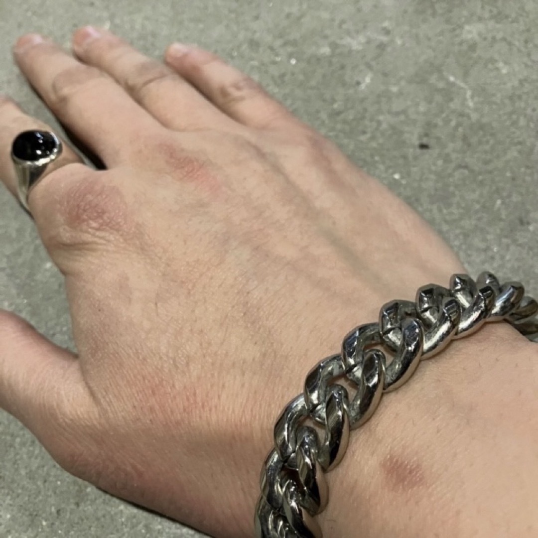 VINTAGE ヴィンテージ 10mm極太ステンレス喜平ブレスレットの VINTAGE ヴィンテージ 10mm極太ステンレス喜平ブレスレットの