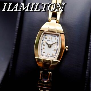 Hamilton - 美品！HAMILTON ブレスウォッチ 箱付き ゴールド 腕時計 658