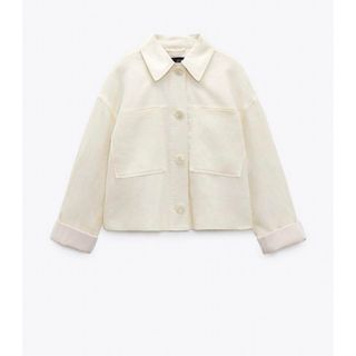 ザラ(ZARA)のザラリネンブレンドジャケット(ブルゾン)