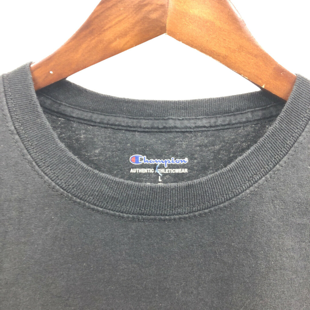 Champion(チャンピオン)のChampion チャンピオン ジョージア・ブルドックス アメフト 半袖Ｔシャツ カレッジ ブラック (メンズ L) 中古 古着 Q6354 メンズのトップス(Tシャツ/カットソー(半袖/袖なし))の商品写真