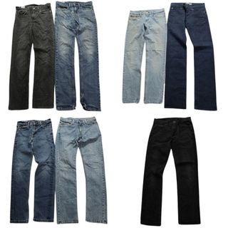 古着卸 まとめ売り リーバイス 511 デニム パンツ 7枚セット (メンズ W30 /W31 ) インディゴブルー ブラック ライトブルー MS9075(その他)